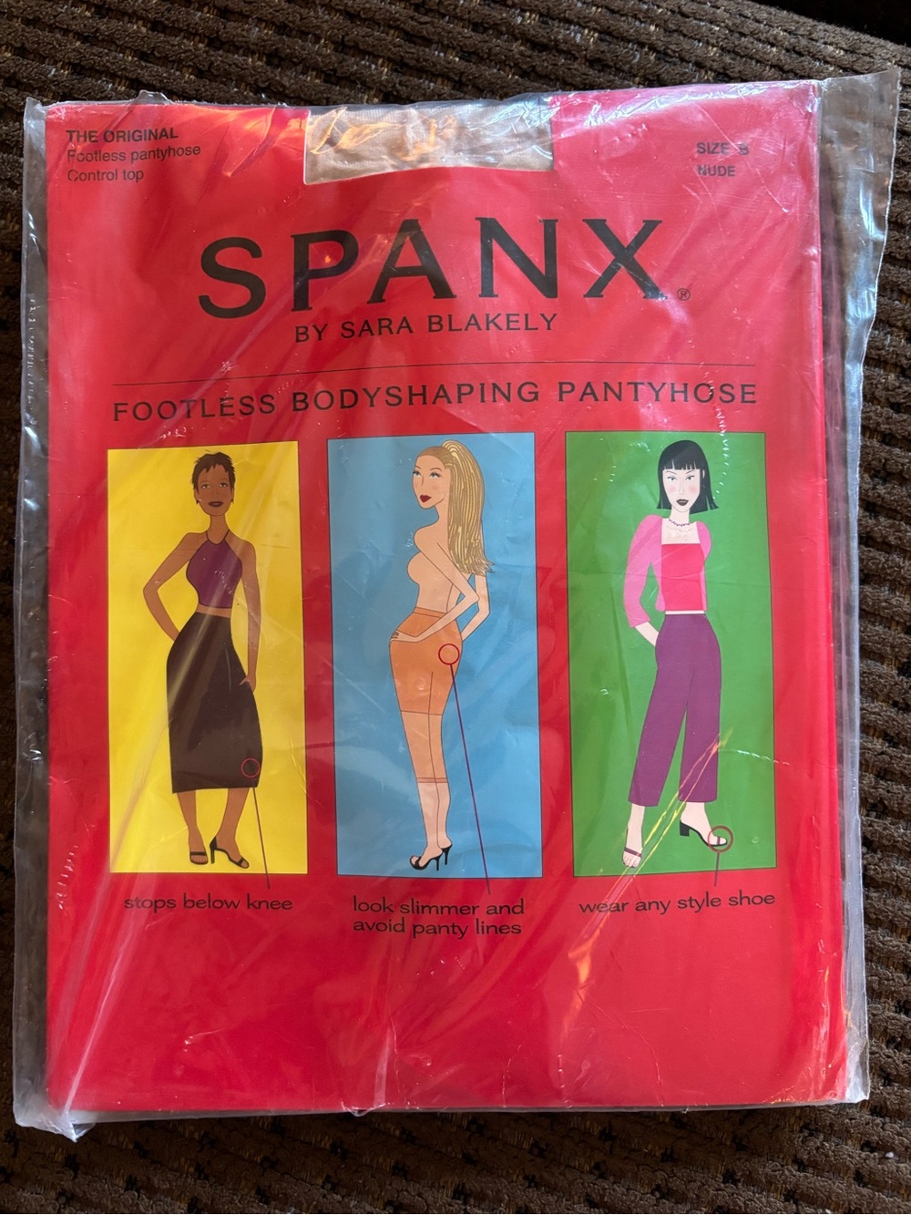 authentic vintage package of the original Spanx Footless Bodyshaping Pantyhose